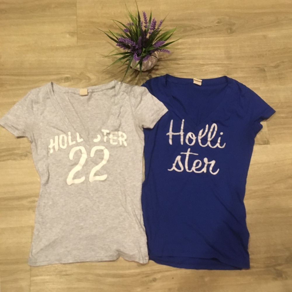 Hollister deep v-neck shirt lot small medium